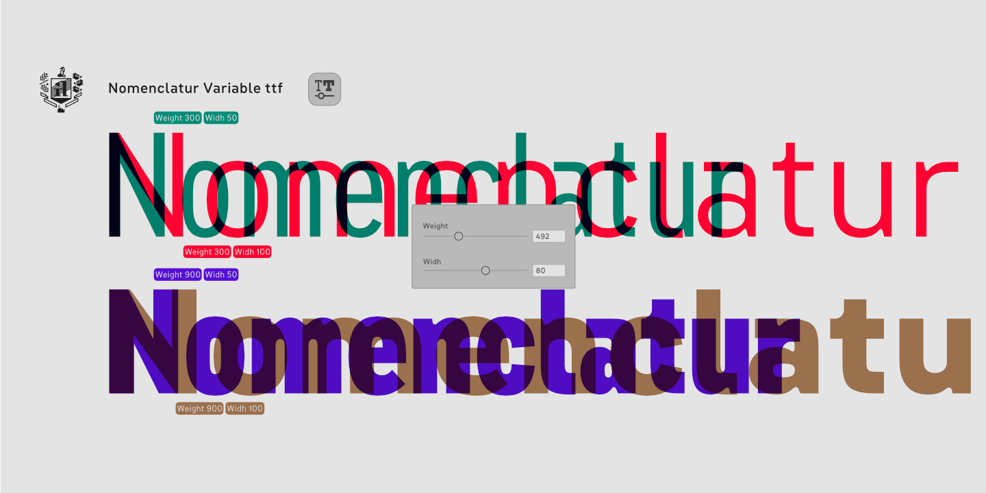 Пример шрифта Nomenclatur Bold Semi Condensed